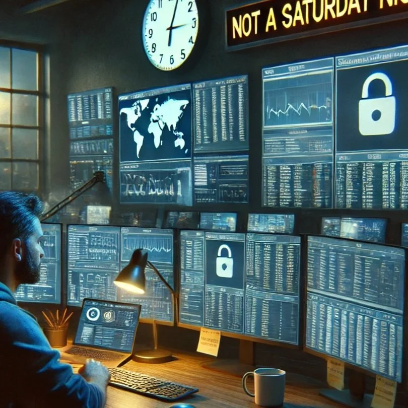 Threat actor emulation conducted from a workstation with multiple security monitors